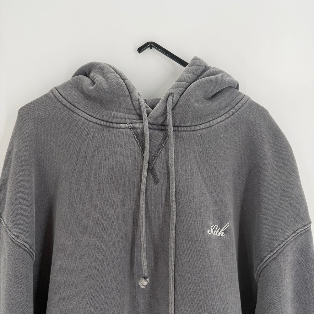 Kith Nelson Island Stone Washed Cotton Fleece Kith Script Embroidered Hoodie